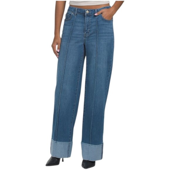 D. JEANS Oversized Cuff Wide Leg Jeans - Picture 1 of 2